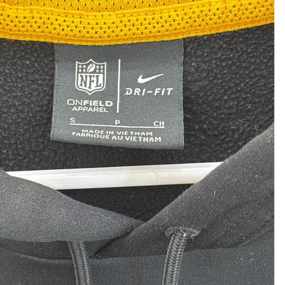 Pittsburgh Steelers Nike Therma On Field Performance Black Hoodie Men Small - Picture 3 of 4